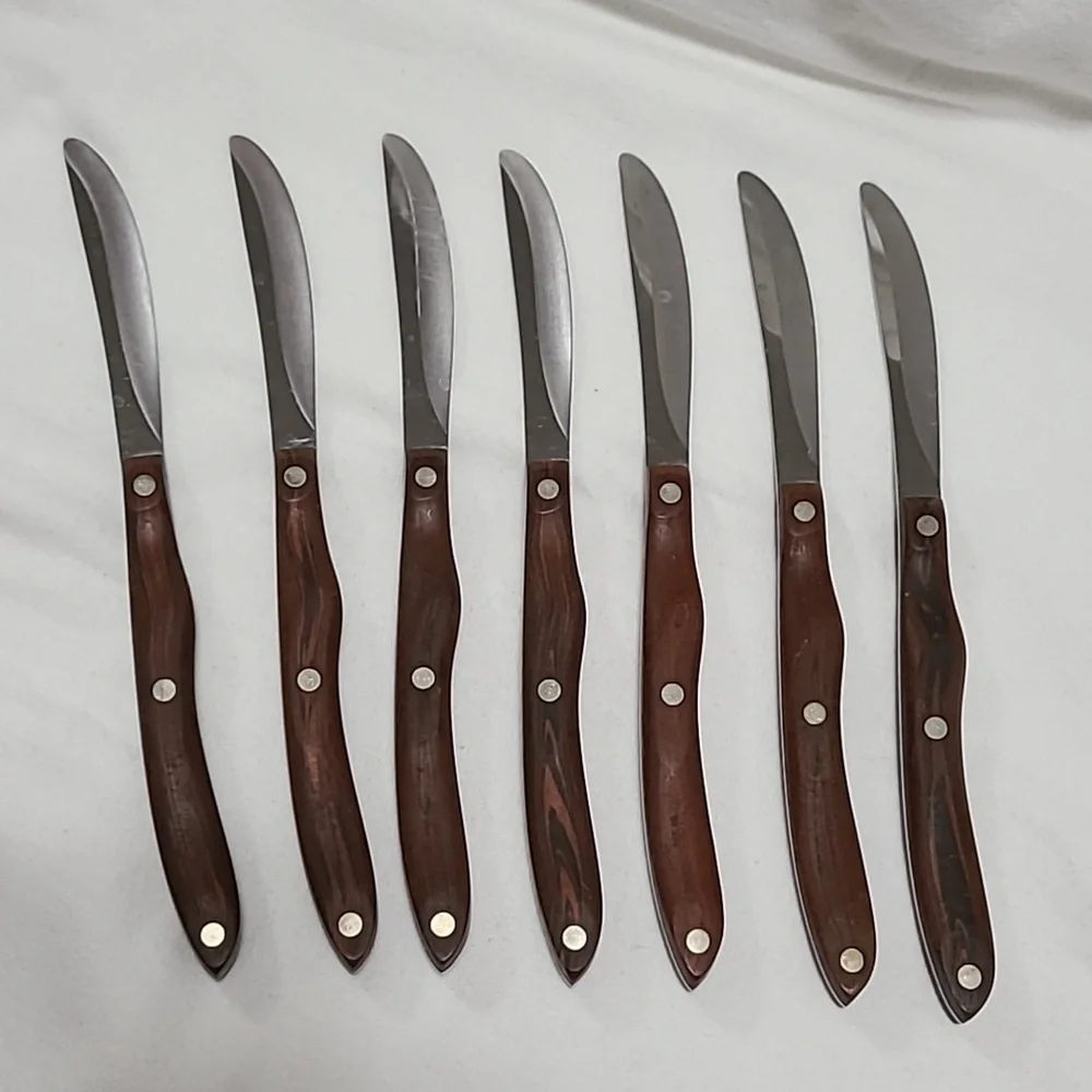 Cutco Vintage #59 Pat. No. 2147079, Set of 7 Smooth Blade Steak/table Knives - Picture 11 of 16
